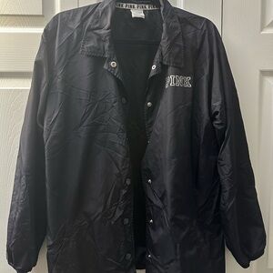 PINK Victoria's Secret Black Windbreaker Jacket